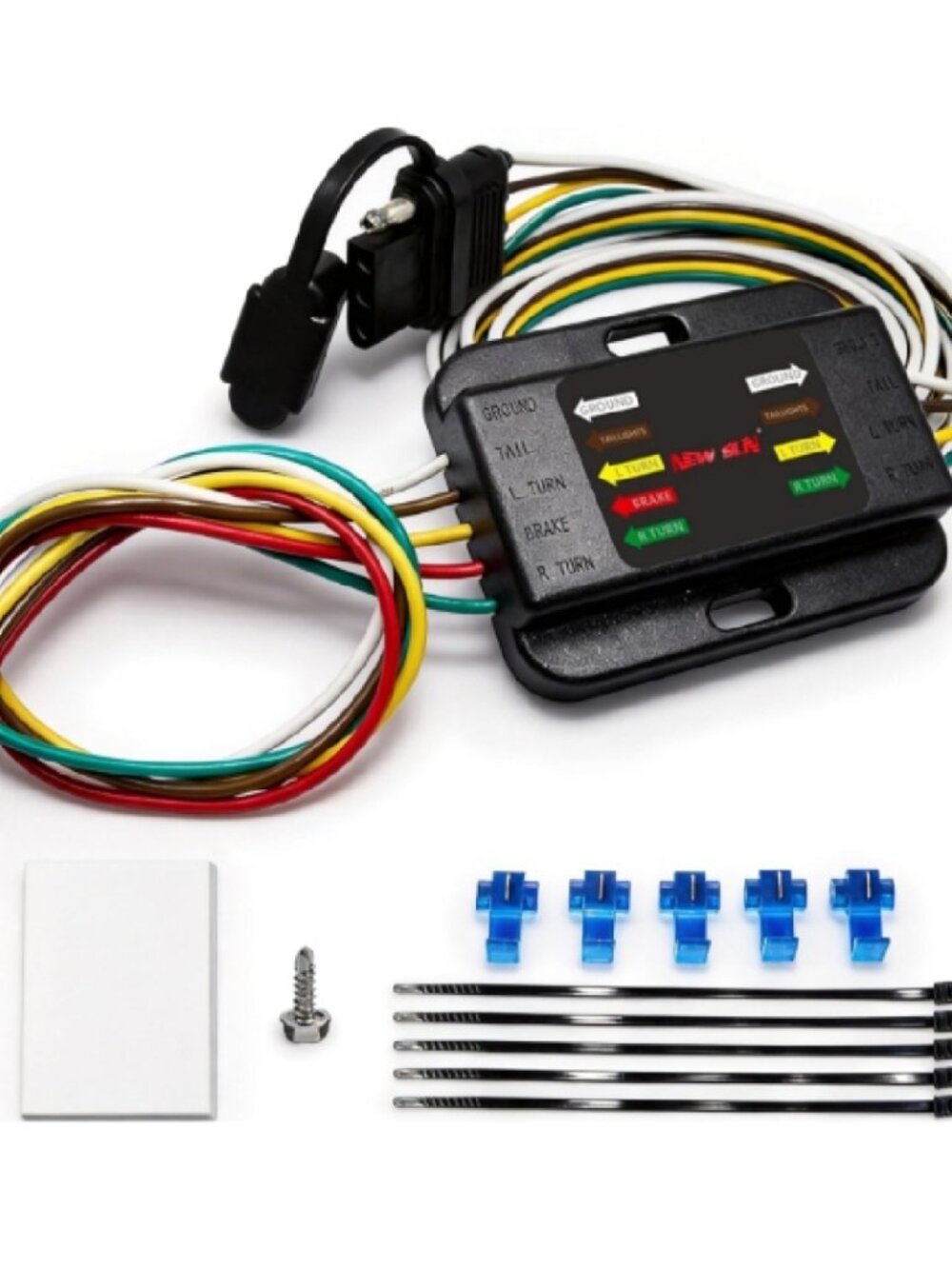 NEW SUN 80" Cable 3 To 2Way Taillight Converter, 100% Copper Wire Harness